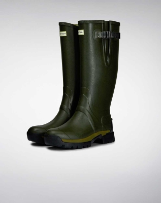 Hunter Balmoral Adjustable 3mm Neoprene Wellington Uzun Yağmur Çizmesi Erkek Yeşil | 409582-MPN