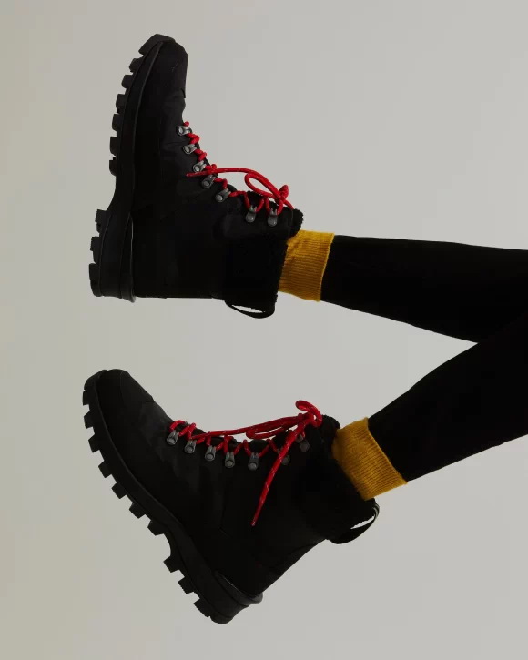 Hunter Insulated Recycled Polyester Komando Çizmeleri Kadın Siyah | 015374-TGH