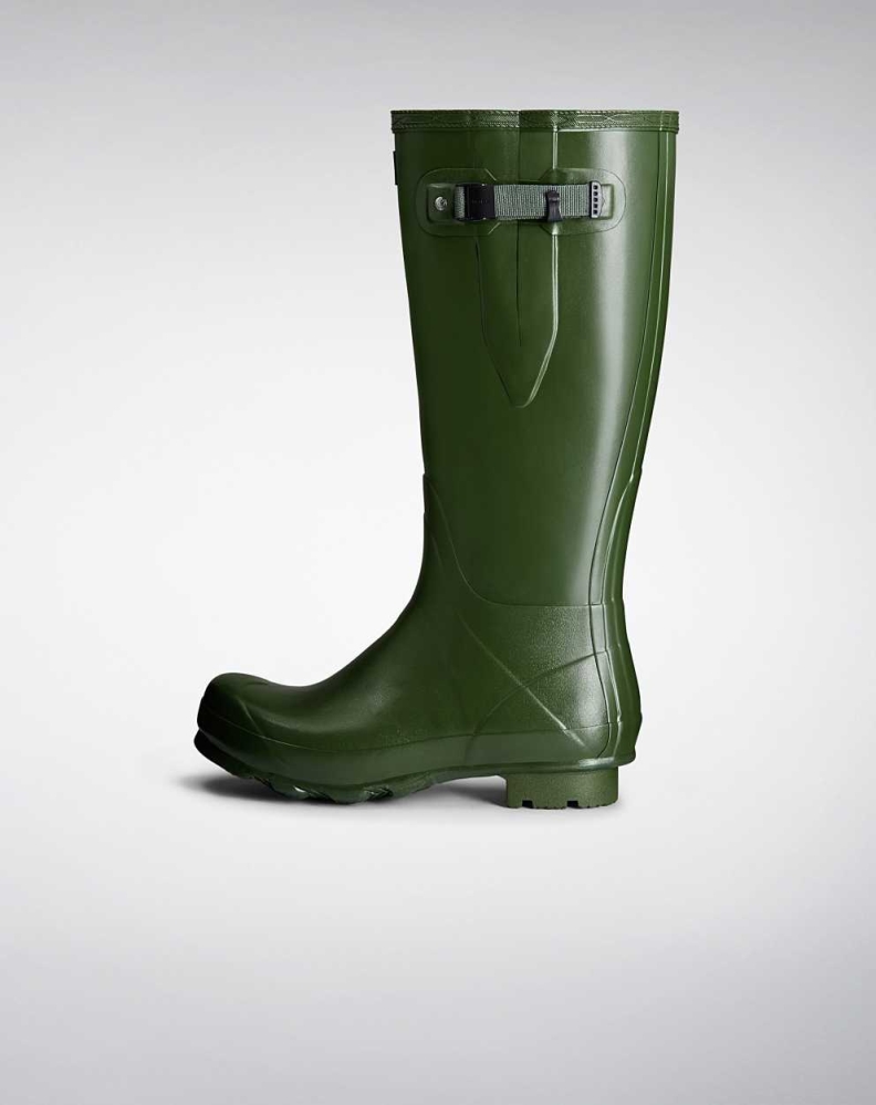 Hunter Norris Field Side Adjustable Wellington Uzun Yağmur Çizmesi Erkek Yeşil | 140896-FZK