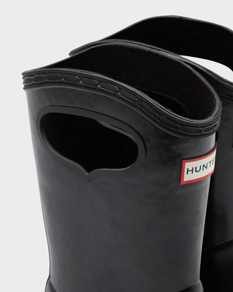 Hunter Original First Klasik Grab Handle Wellington Kısa Yağmur Çizmesi Çocuk Siyah | 367205-ETN