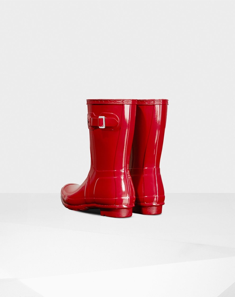 Hunter Original Gloss Kısa Yağmur Çizmesi Kadın Kırmızı | 240758-XVK