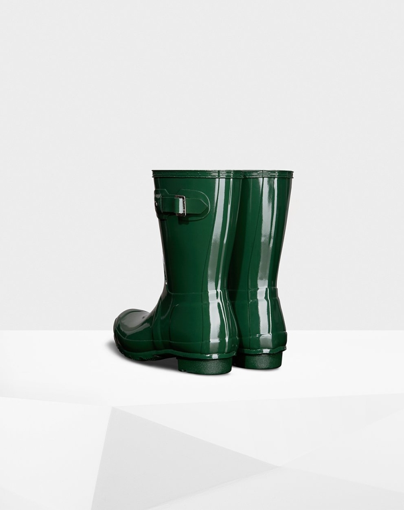 Hunter Original Gloss Kısa Yağmur Çizmesi Kadın Yeşil | 475623-SEP