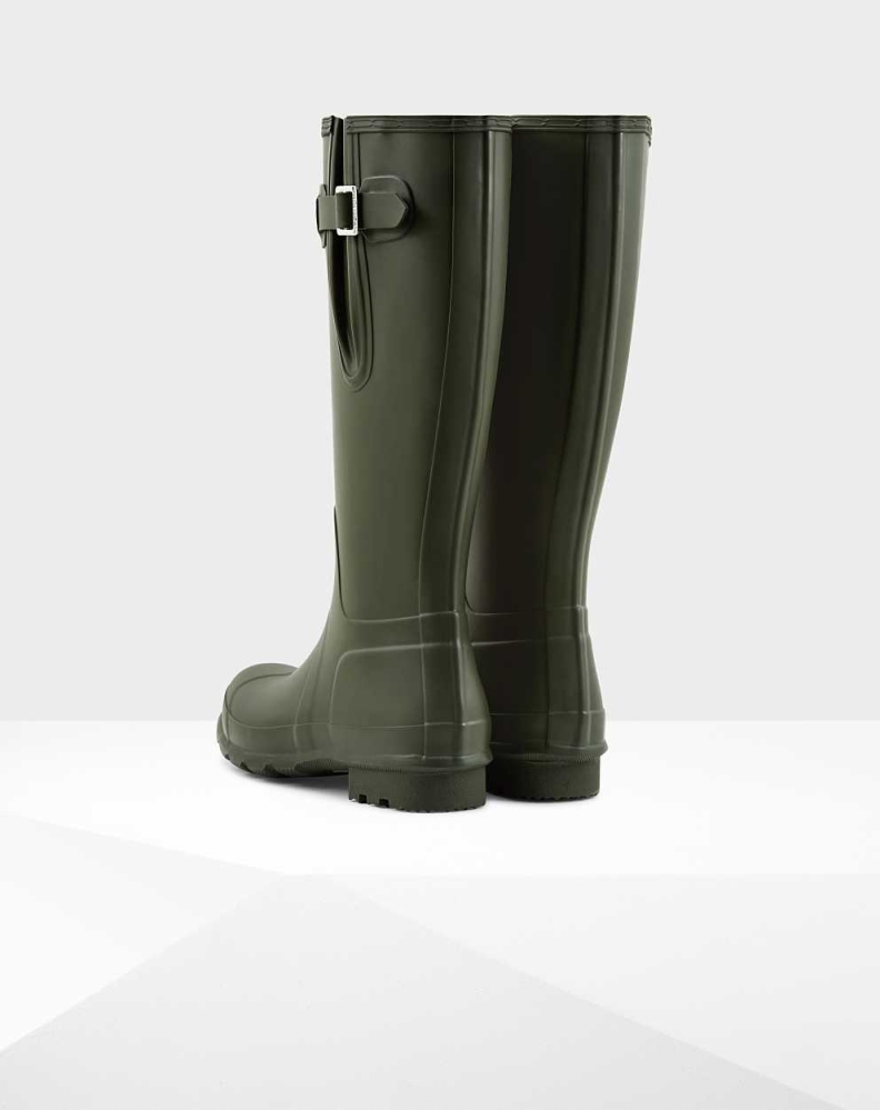 Hunter Original Side Adjustable Wellington Uzun Yağmur Çizmesi Erkek Yeşil | 645139-FGA