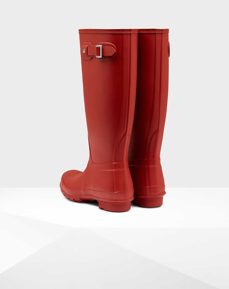 Hunter Original Wellington Uzun Yağmur Çizmesi Kadın Kırmızı | 941502-WKL