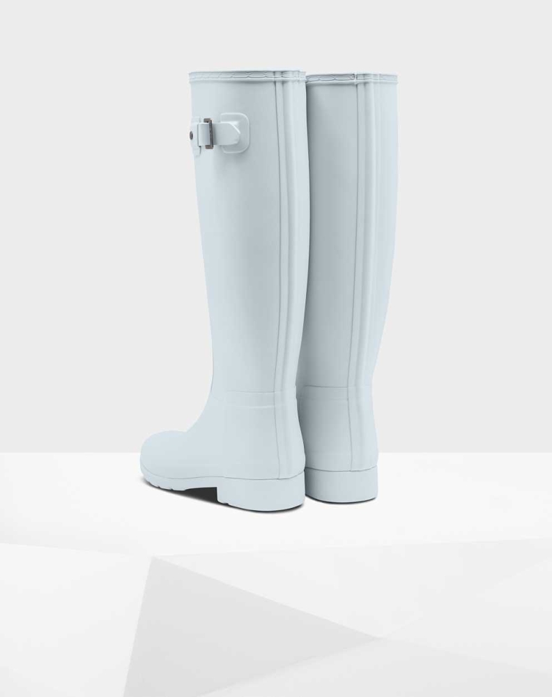 Hunter Refined Slim Fit Wellington Uzun Yağmur Çizmesi Kadın Gri | 245680-XUY